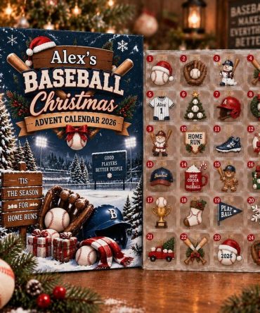 Personalized Baseball Christmas Advent Calendar 2026 Countdown Gifts For Players, 3D Acrylic Collectibles