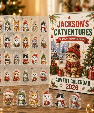 Personalized Catventures Advent Calendar 2026 Christmas Gifts For Cat Lovers, 3D Acrylic Collectibles