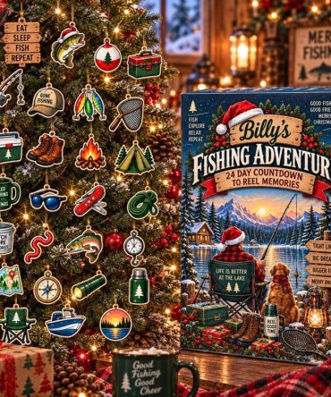 Personalized Fishing Adventure Advent Calendar 2026 Christmas Gifts For Fishermen, 3D Acrylic Collectibles