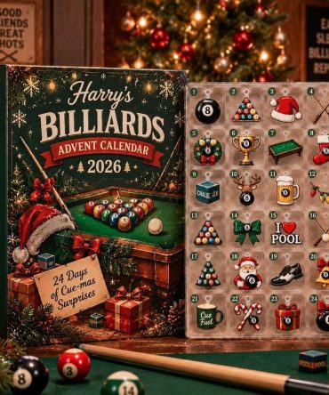Personalized Harrys Billiards Advent Calendar 2026 Christmas Gifts For Pool Players, 3D Acrylic Collectibles