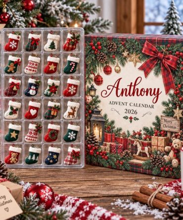 Personalized Stocking Advent Calendar 2026 24 Day Christmas Countdown Gifts For Sister, 3D Acrylic Collectibles