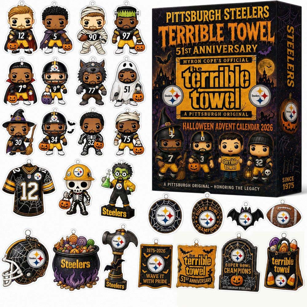 Pittsburgh Steelers Terrible Towel 51Th Anniversary Advent Calendar 2026 24 Days Christmas Countdown Gift, 3D Acrylic Collectibles
