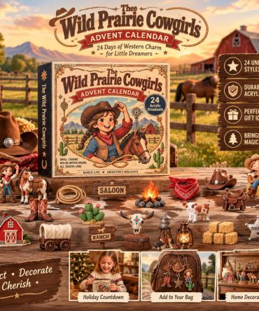 Wild Prairie Cowgirls Advent Calendar 2026 24 Day Festive Countdown Gift For Daughter, 3D Acrylic Collectibles