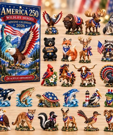 America 250 Wildlife Heroes Advent Calendar 2026 Christmas Gifts For Patriots, 3D Acrylic Collectibles