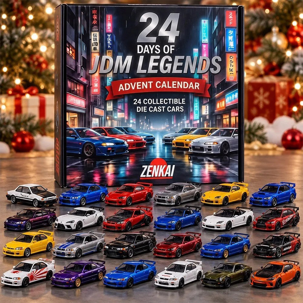 24 Days Of Jdm Legends Advent Calendar 2026 Christmas Countdown Gift For Son, 3D Acrylic Collectibles