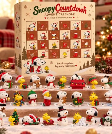 Peanuts Snoopy Christmas Advent Calendar 2026 24 Days Christmas Countdown Gift, 3D Acrylic Collectibles