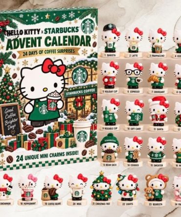Hello Kitty X Starbucks Advent Calendar 2026 24 Days Of Coffee Surprises Christmas Tree Ornaments