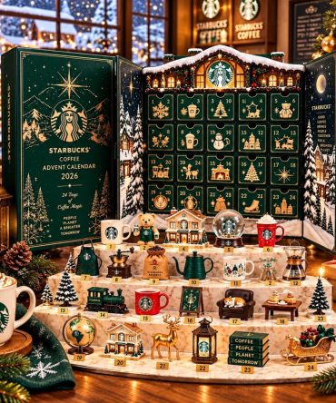 Discover 2026 Best Starbucks Coffee Advent Calendar 24 Day Christmas Countdown Gift For Mom, 3D Acrylic Collectibles