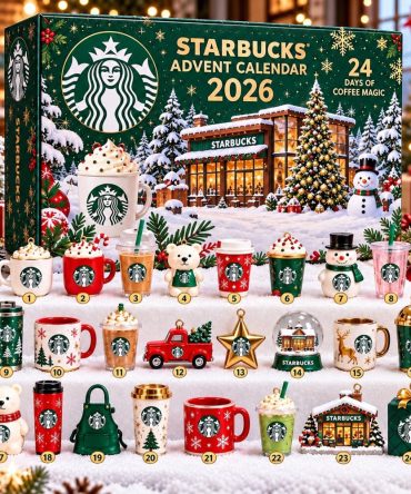 Starbucks 2026 24 Days Of Coffee Magic Advent Calendar Christmas Countdown Starbucks Lover Gift, 3D Acrylic Collectibles