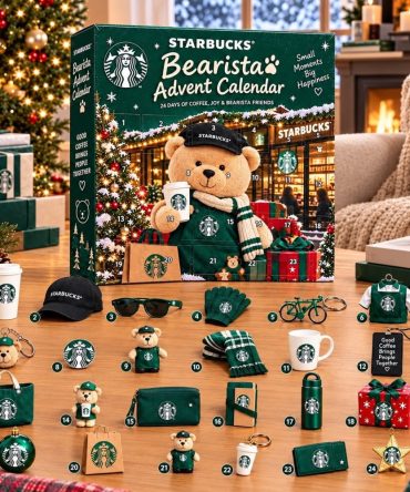 Starbucks Bearista Advent Calendar 24 Days Christmas Countdown Blind Box Gift For Her, 3D Acrylic Collectibles