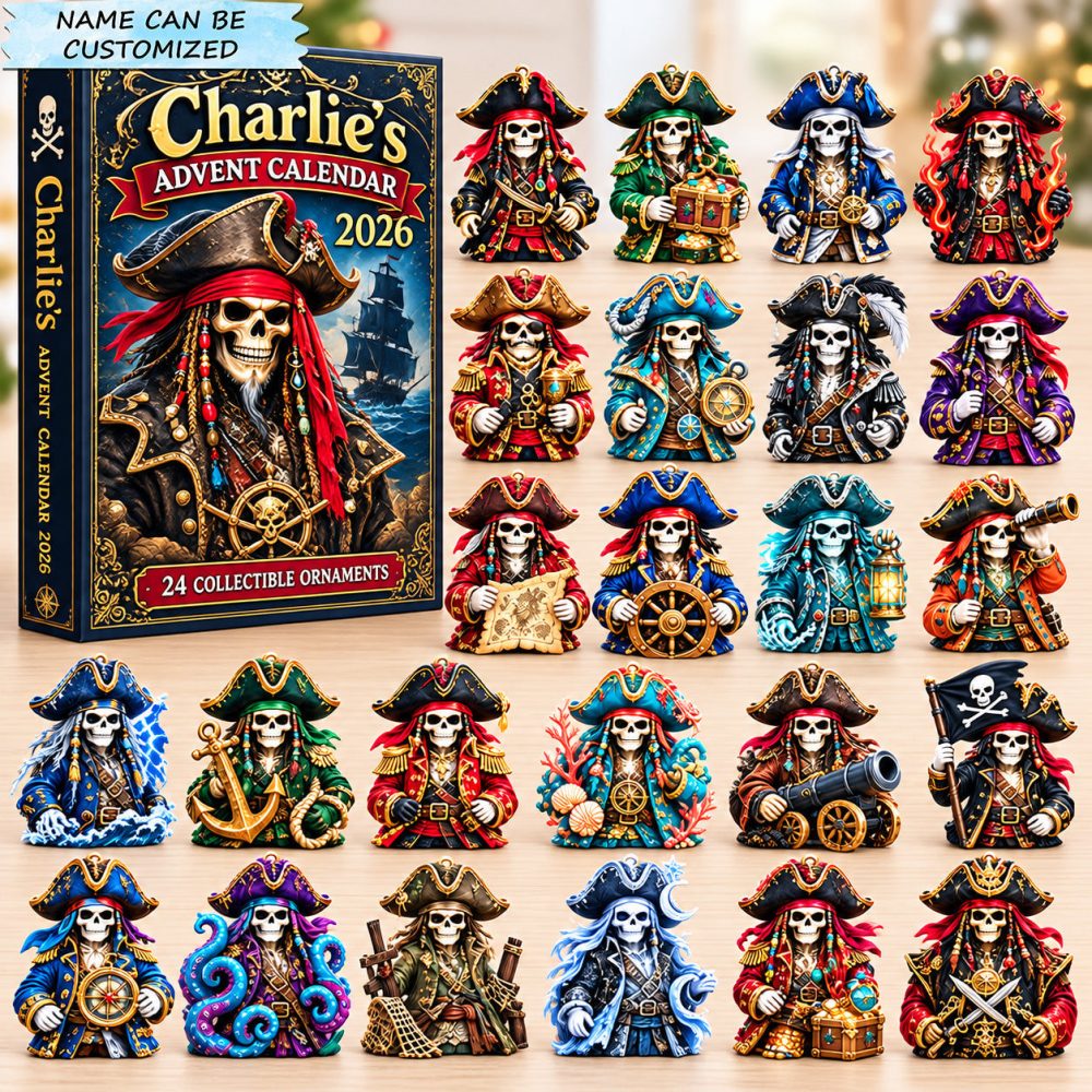 Customized Pirate Advent Calendar 2026 Halloween Gifts For Boys, 3D Acrylic Collectibles