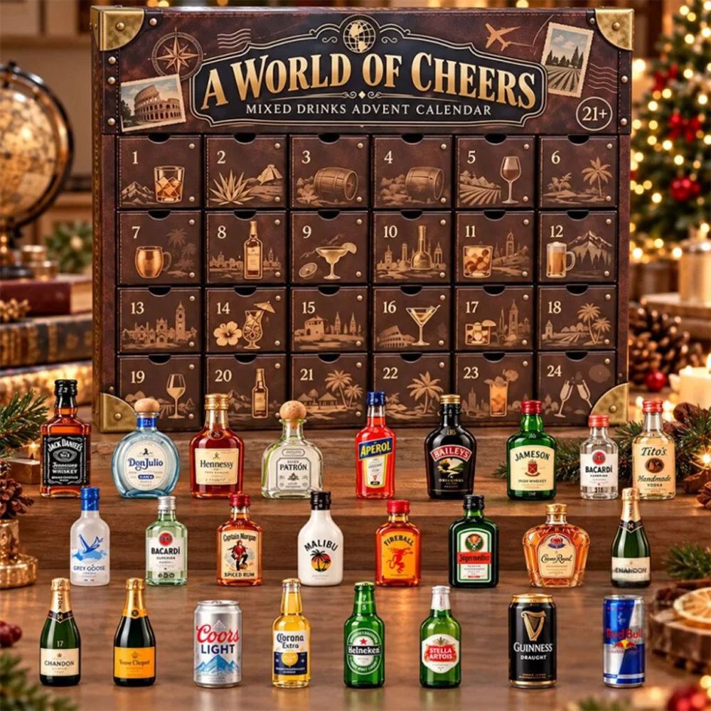 A World Of Cheers Mixed Drinks Advent Calendar 2026 Cocktail Christmas Tree Ornaments Xmas Gift