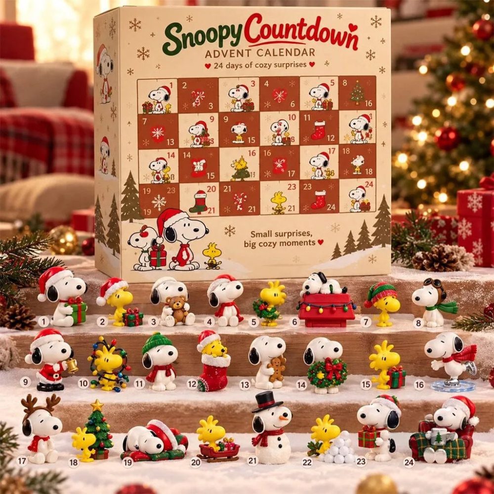 Peanuts Snoopy Christmas Countdown Advent Calendar 2026 Holiday Ornaments Snoopy Merch