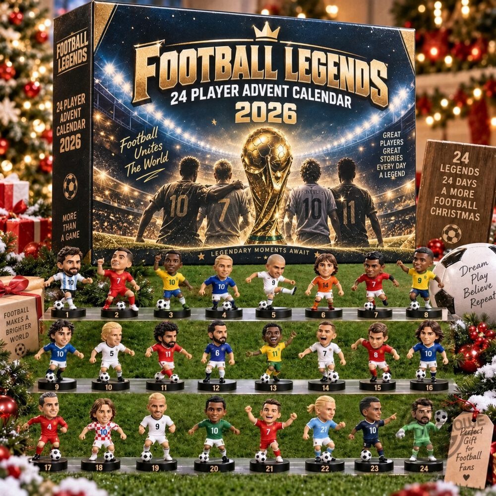 Football Legends Advent Calendar 2026 Football Lover Xmas Advent Calendar Holiday Gift, 3D Acrylic Collectibles