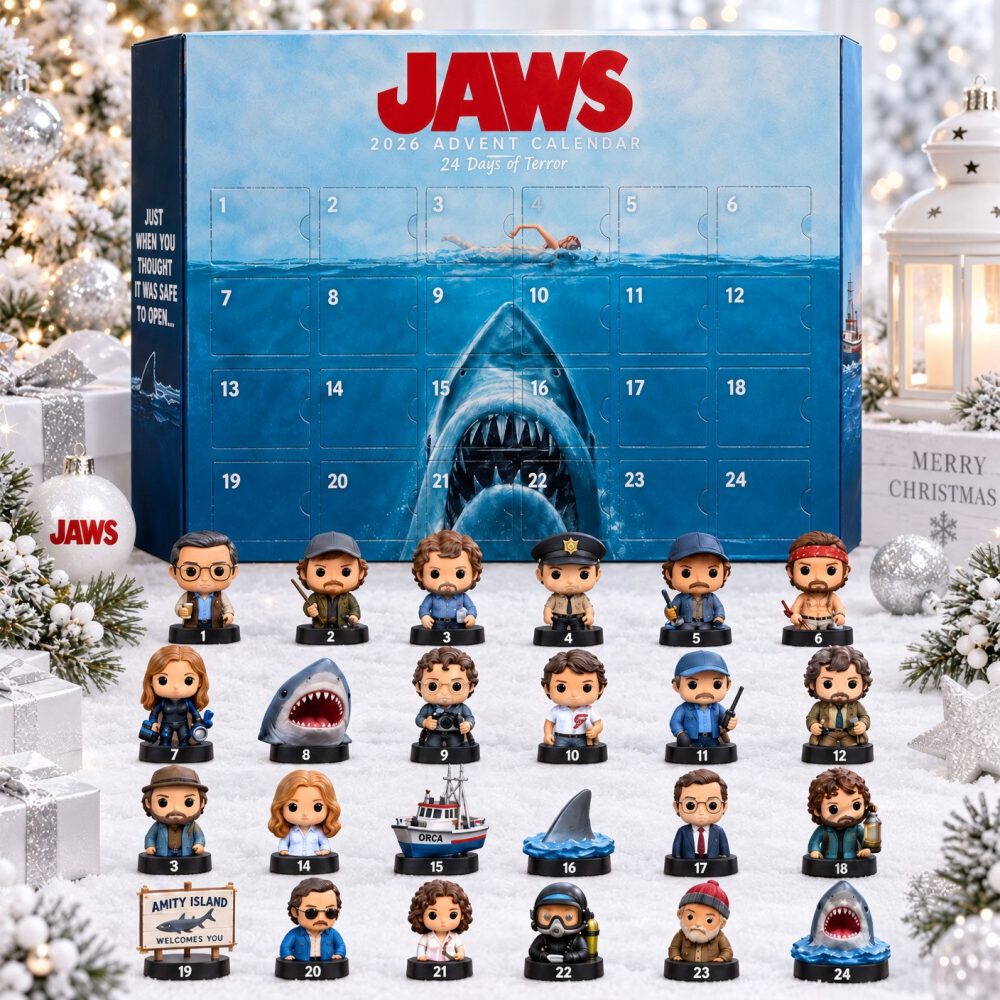 Jaws 2026 Advent Calendar Jaws Christmas Calendar Xmas Gifts For Family, 3D Acrylic Collectibles