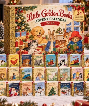 Little Golden Books 2026 Advent Calendar Book Lover Xmas Advent Calendar Holiday Gift, 3D Acrylic Collectibles