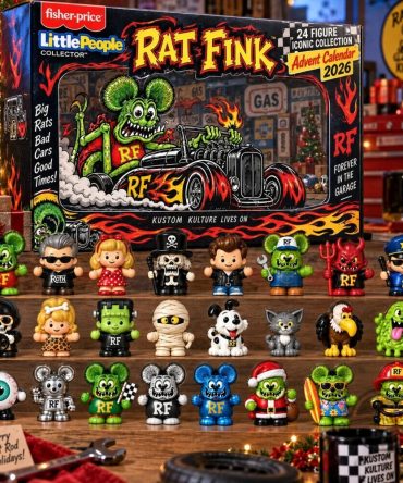 Little People Collector Rat Fink 2026 Advent Calendar 24 Day Christmas Countdown, 3D Acrylic Collectibles