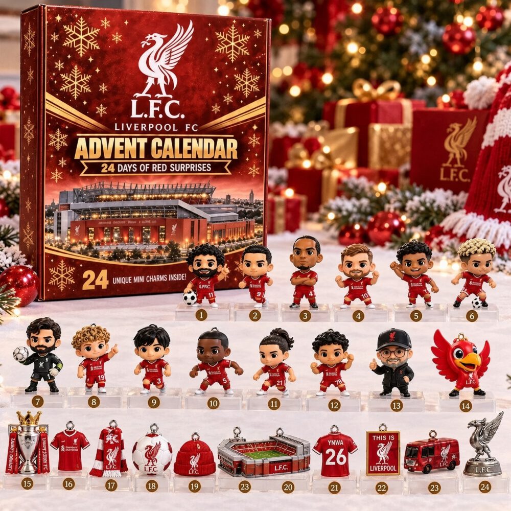 Liverpool Fc Advent Calendar 2026 Liverpool Fc Fan Xmas Advent Calendar Sport Gift, 3D Acrylic Collectibles