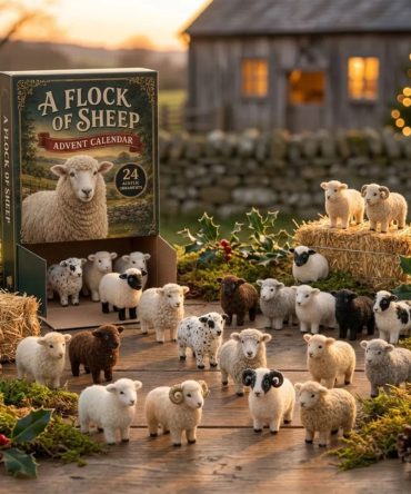 A Flock Of Sheep Woolly Animal Advent Calendar Christmas Tree Ornaments Gift For Farmers