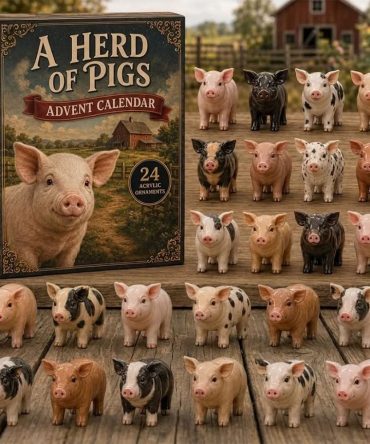 A Herd Of Pigs Pig Animal Advent Calendar Christmas Tree Ornaments Gift For Pig Lovers