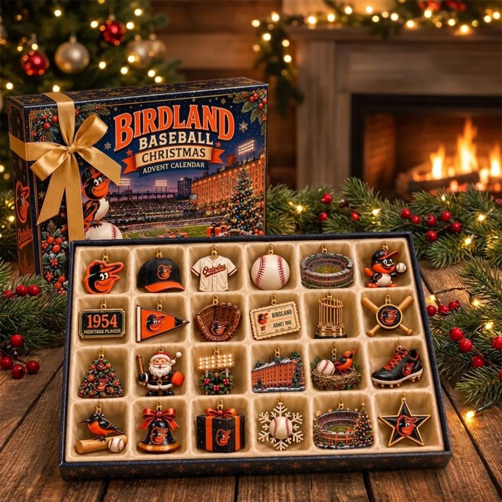 Baltimore Orioles Baseball Christmas Advent Calendar Xmas Tree Ornament Baltimore Orioles Merch