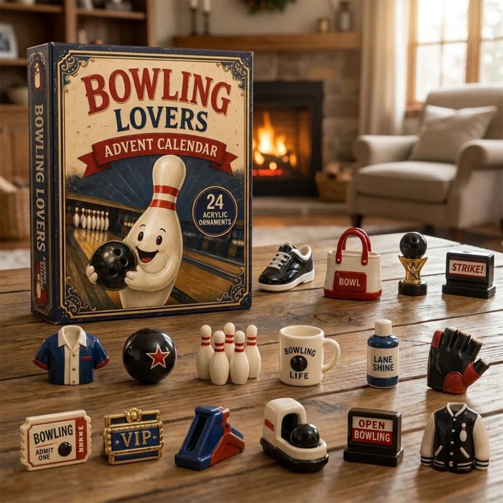 Bowling Lovers Advent Calendar Christmas Tree Ornaments Holiday Gifts For Fathers