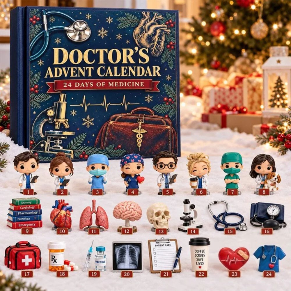 Doctor'S Advent Calendar 2026 24 Days Of Medical Christmas Tree Ornaments Gift For Doctor