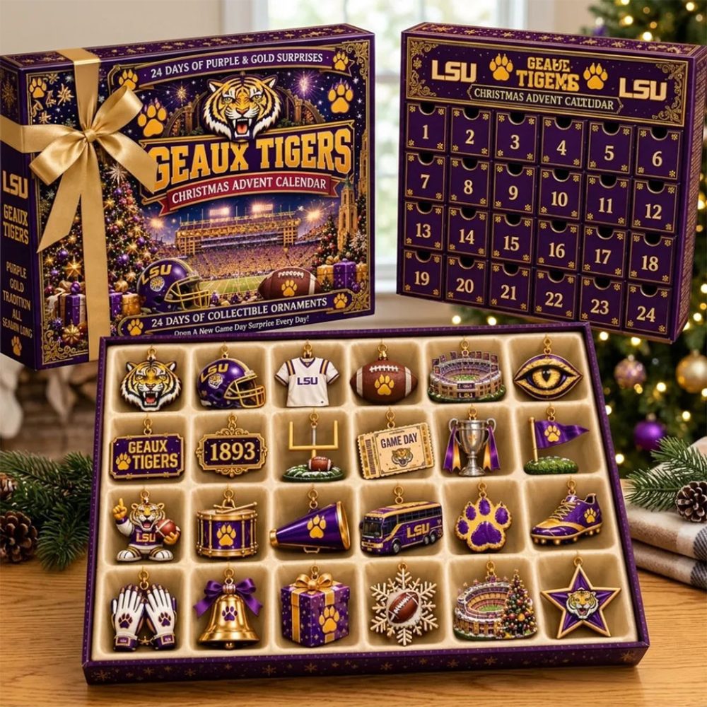 Louisiana State University Tigers Christmas Advent Calendar Xmas Tree Ornaments Lsu Tigers Merch