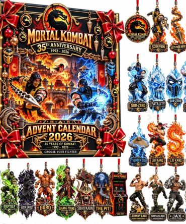 Mortal Kombat 35Th Anniversary Advent Calendar Christmas Tree Ornaments Mortal Kombat Merch