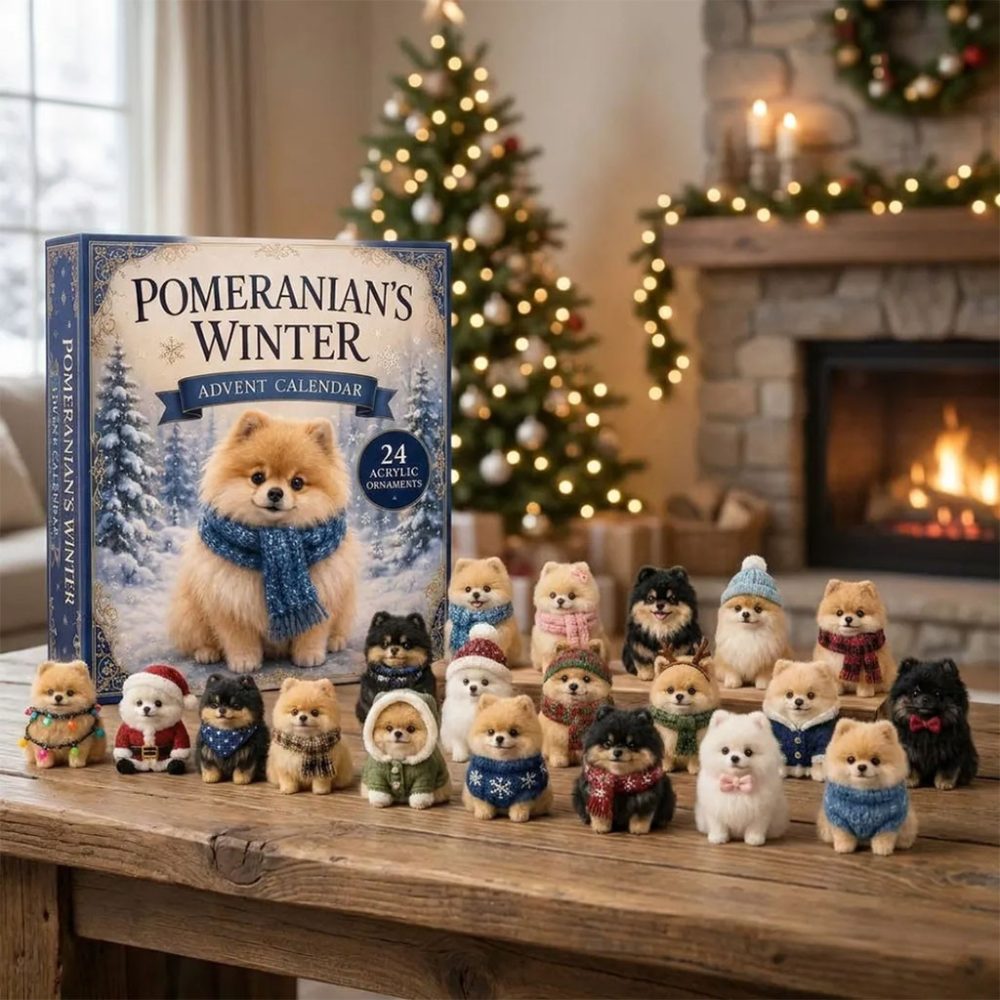 Pomeranian Winter Advent Calendar 2026 Christmas Tree Ornaments Pomeranian Lover Gifts