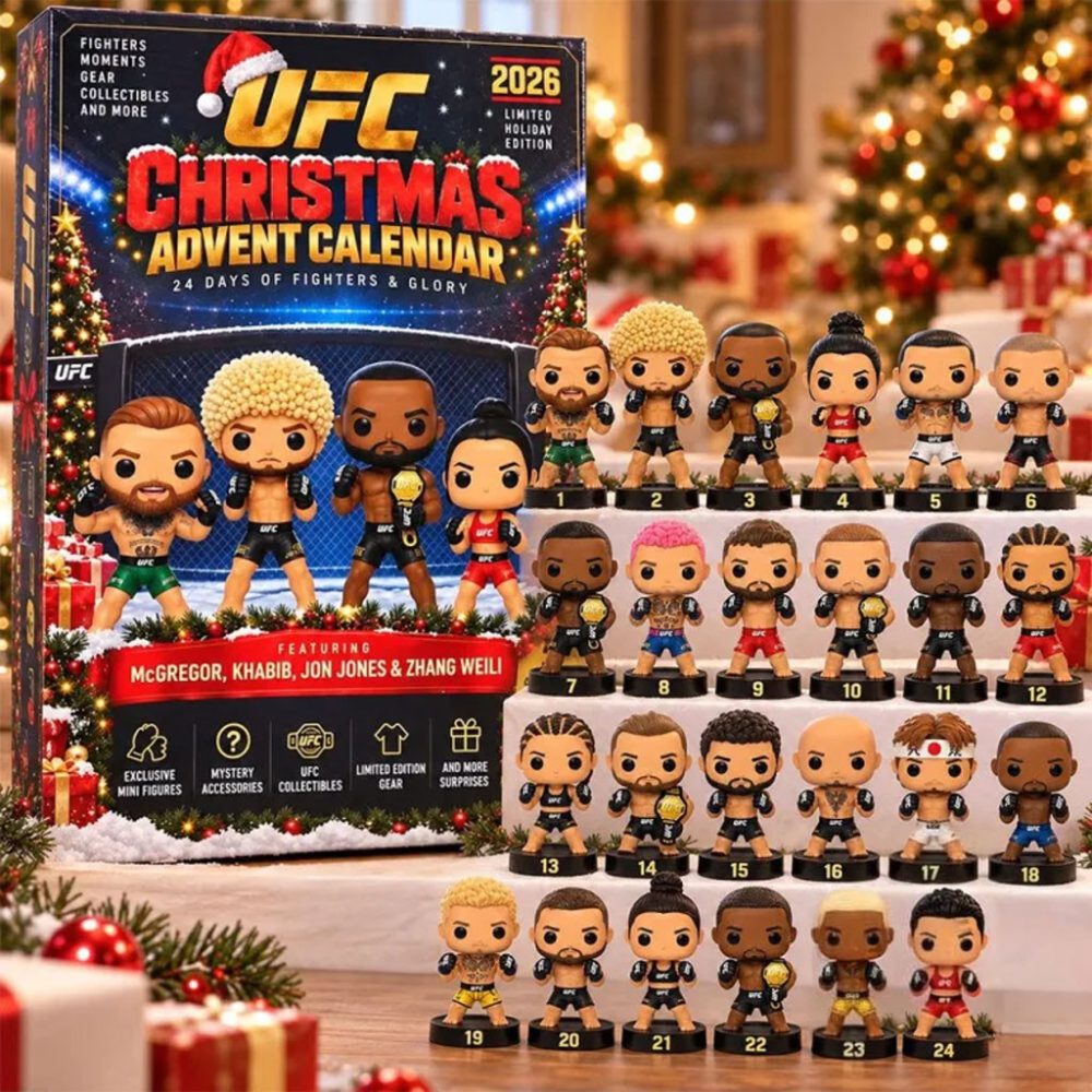 Ufc Christmas Advent Calendar 24 Days Of Fighter 2026 Christmas Tree Ornaments Ufc Merch