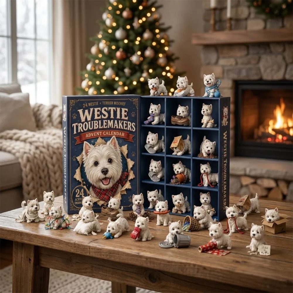 Westie Troublemakers Christmas Advent Calendar Xmas Tree Ornaments Gift For Westie Lovers