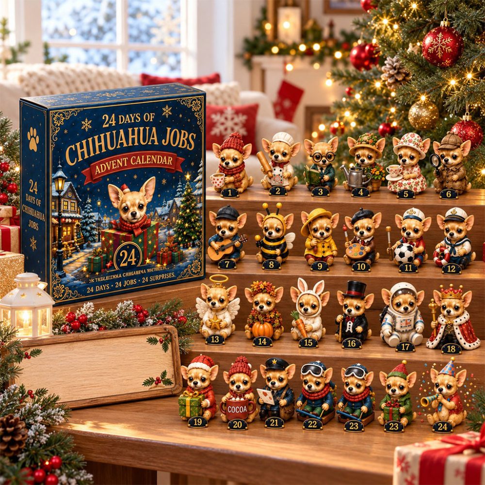 24 Days Of Chihuahua Jobs Advent Calendar 2026 Christmas Tree Ornaments Chihuahua Lover Gifts