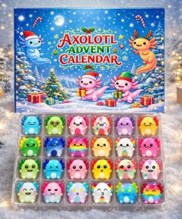 Axolotl Advent Calendar 2026 Cute Animal Christmas Ornaments Cute Xmas Gifts For Daughters