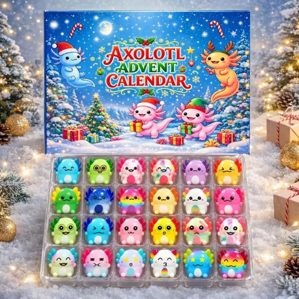 Axolotl Advent Calendar 2026 Cute Animal Christmas Ornaments Cute Xmas Gifts For Daughters