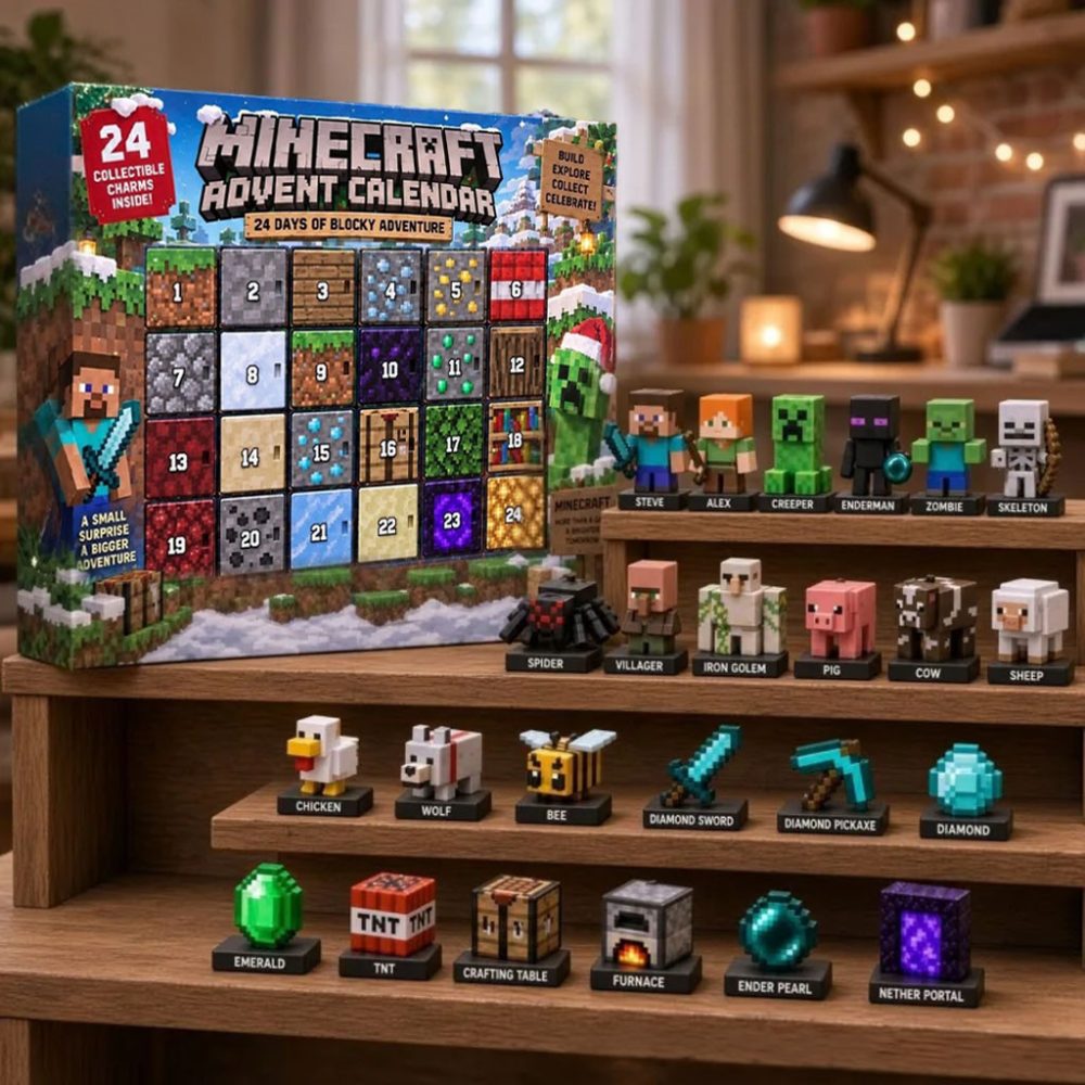 Minecraft Advent Calendar 2026 Gaming Christmas Ornaments Minecraft Merch Gift For My Son