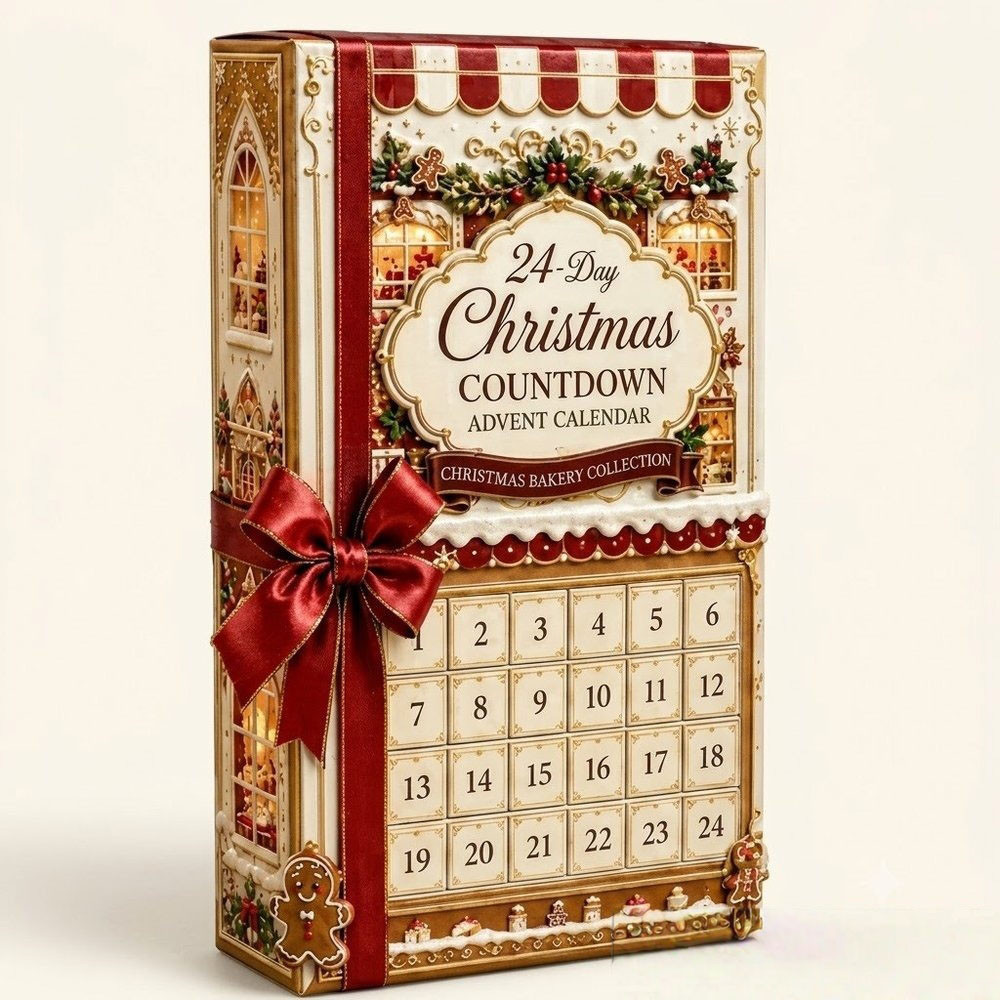 Christmas Baking Advent Calendar 2026 24 Days Christmas Countdown Xmas Gift For Bestie, 3D Acrylic Collectibles