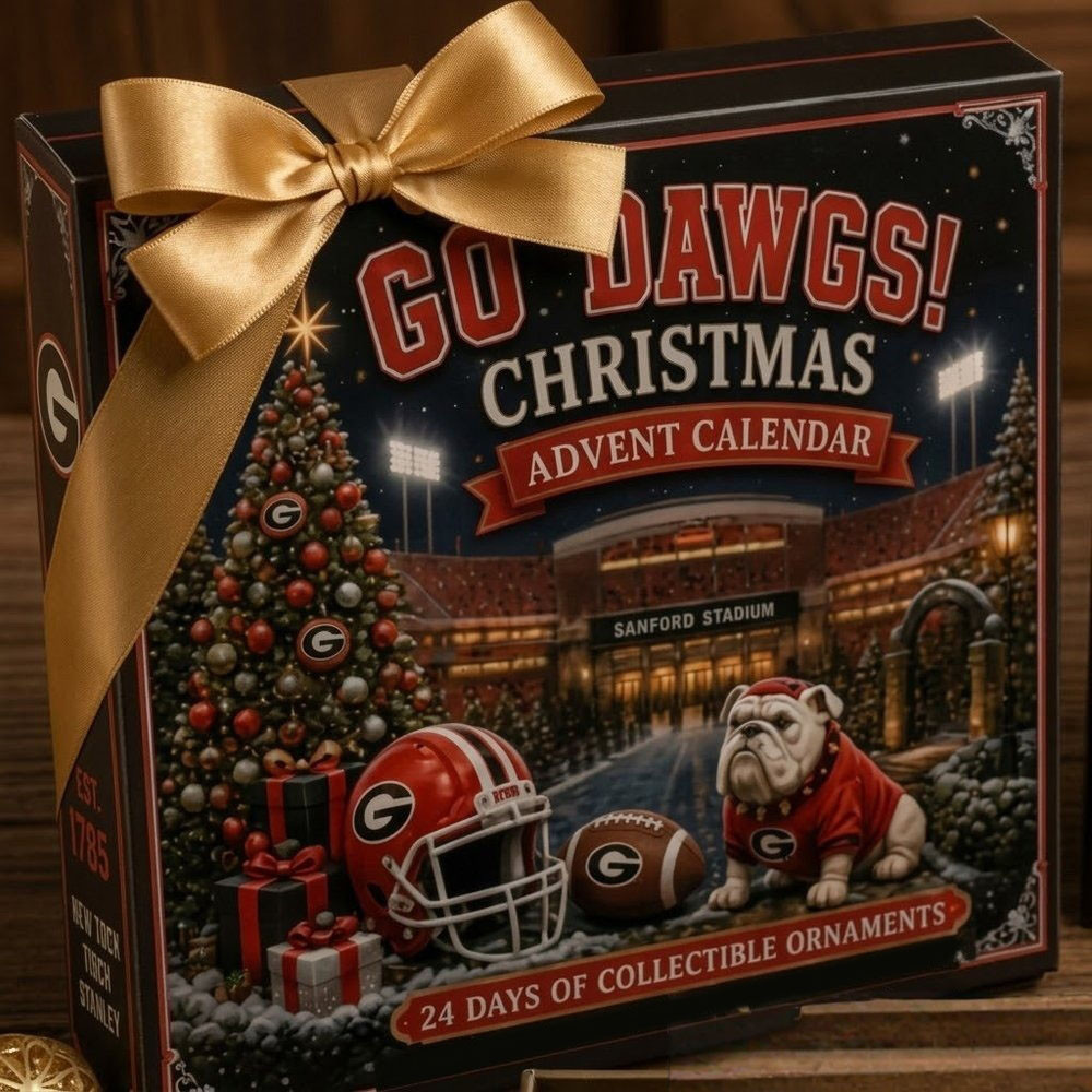 Georgia Bulldogs Go Dawgs Advent Calendar 2026 Christmas Countdown Box Xmas Gift, 3D Acrylic Collectibles