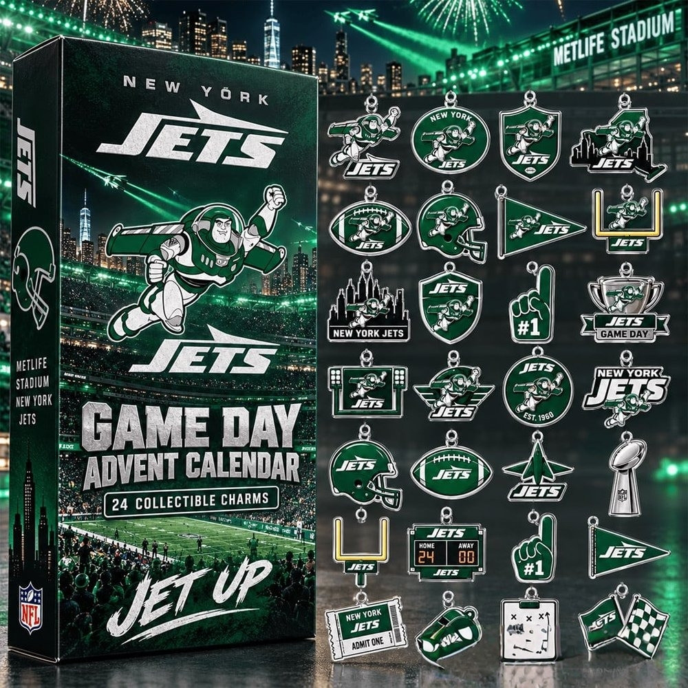 New York Jets X Buzz Lightyear Game Day Advent Calendar 2026 24 Day Christmas Countdown Xmas Decor Gift, 3D Acrylic Collectibles