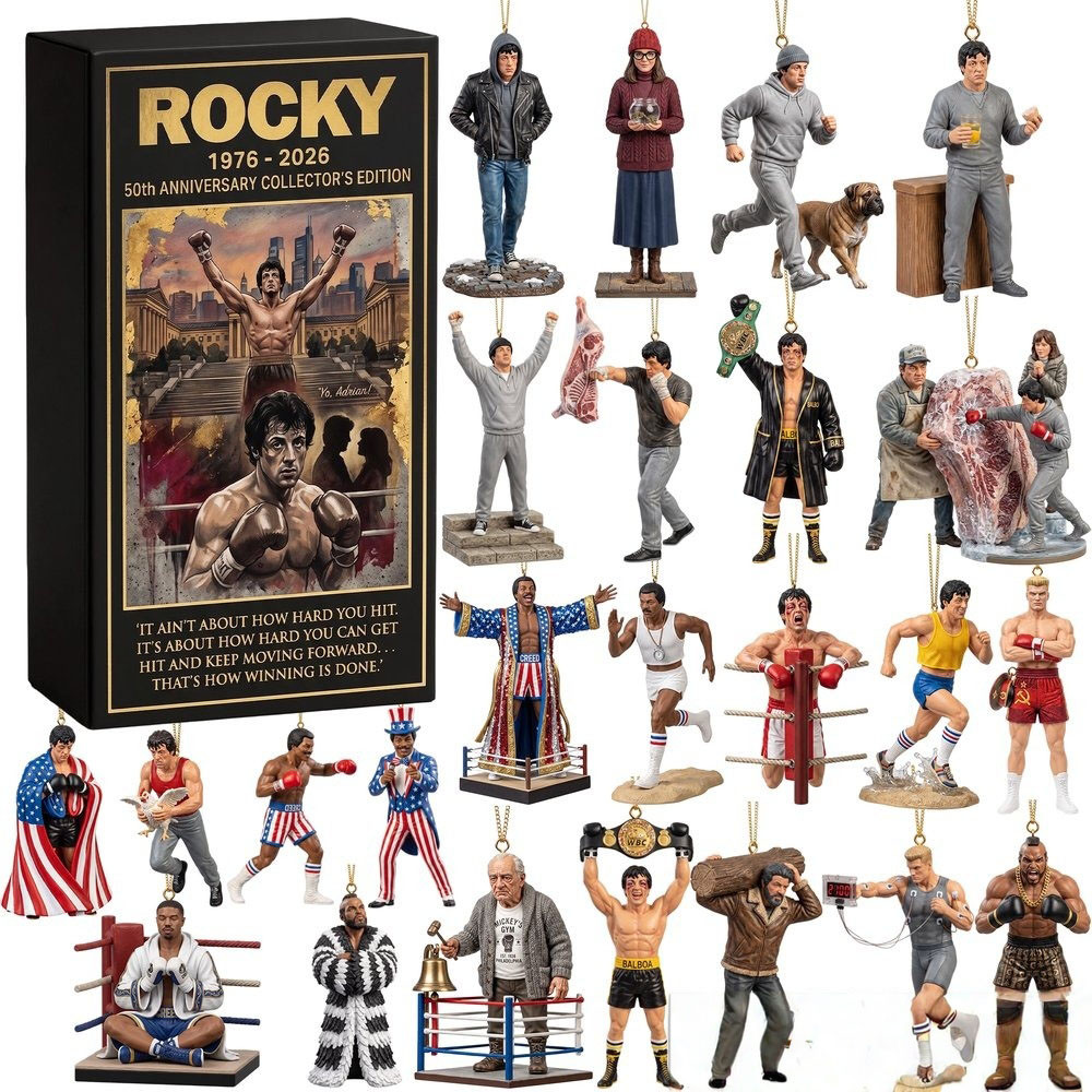 Rocky 1976–2026 50Th Anniversary Advent Calendar 2026 Christmas Countdown Xmas Gift, 3D Acrylic Collectibles