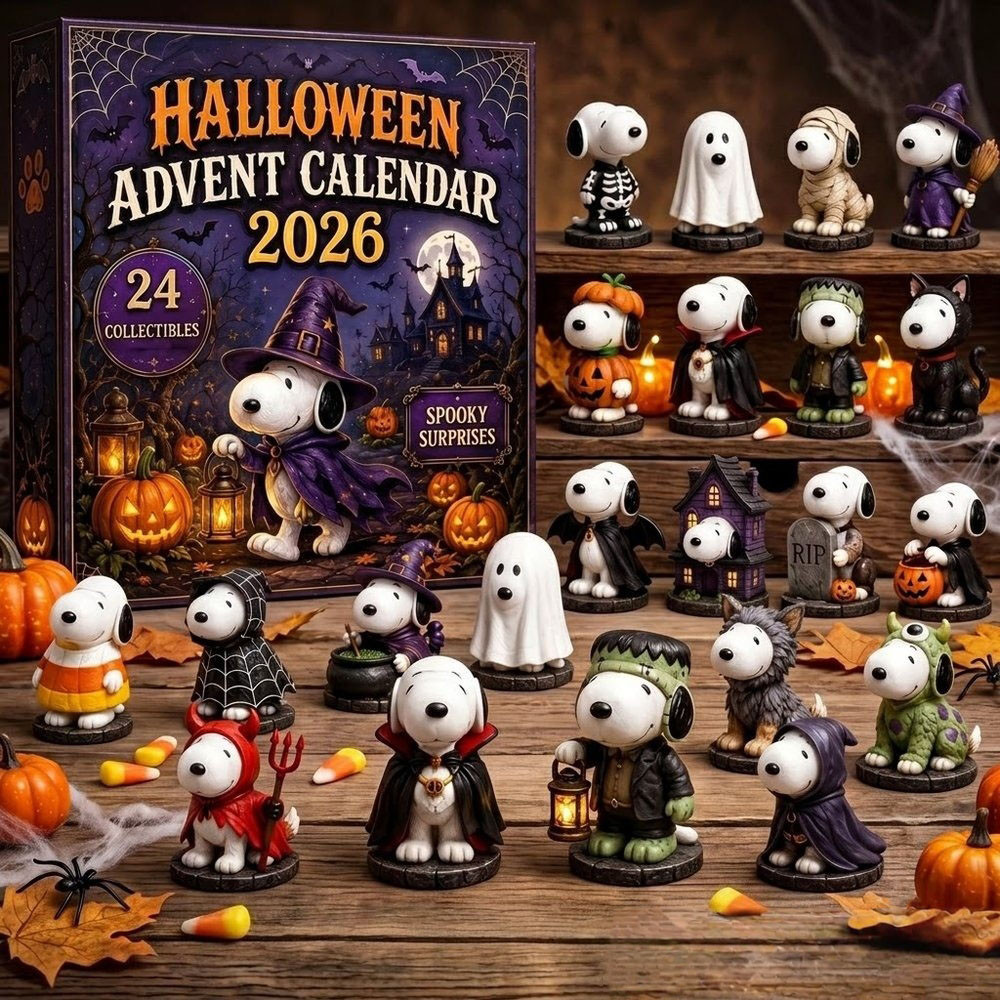 Snoopy Halloween Advent Calendar 2026 Halloween Countdown Gift For Snoopy Fans, 3D Acrylic Collectibles