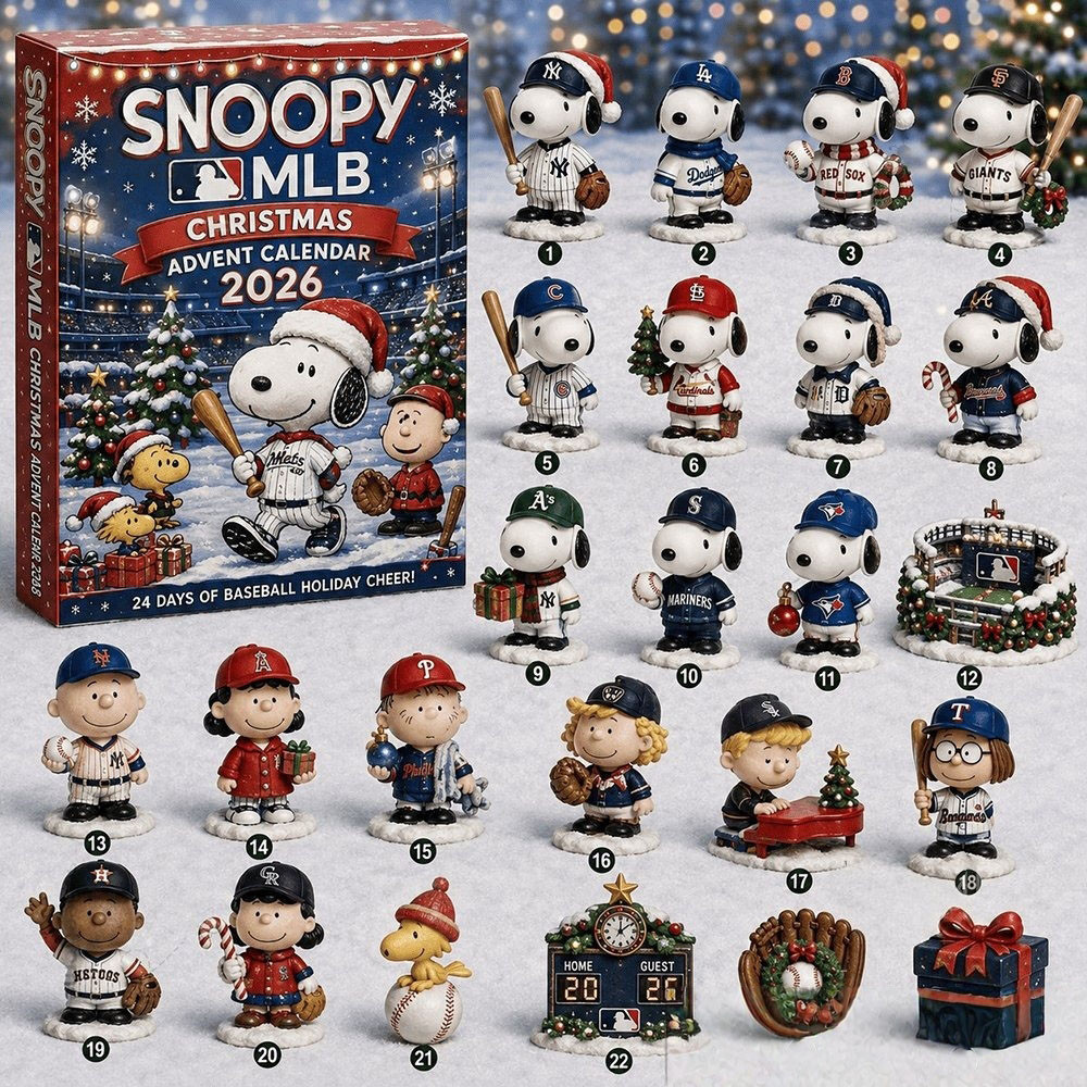 Snoopy Peanuts 75Th Anniversary Christmas Advent Calendar 2026 Xmas Countdown Gift For Snoopy Lovers, 3D Acrylic Collectibles