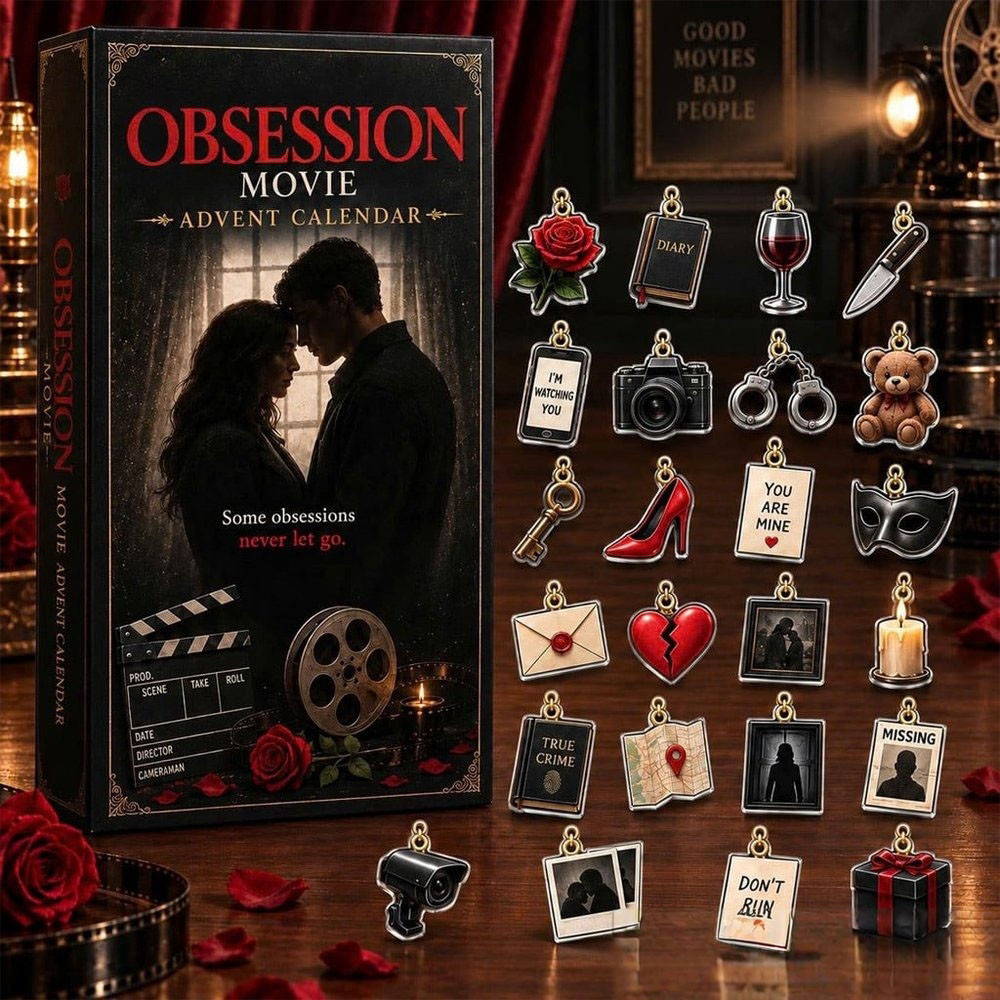 Obsession Horror Movie Advent Calendar 2026 24 Days Xmas Countdown Gifts For Horror Movie Fans, 3D Acrylic Collectibles