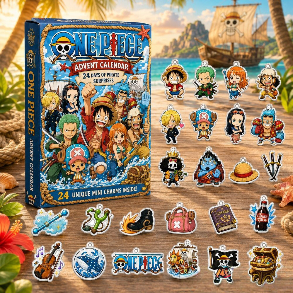 One Piece Advent Calendar 2026 24 Days Of Pirates Surprises Xmas Idea Countdown Gifts, 3D Acrylic Collectibles