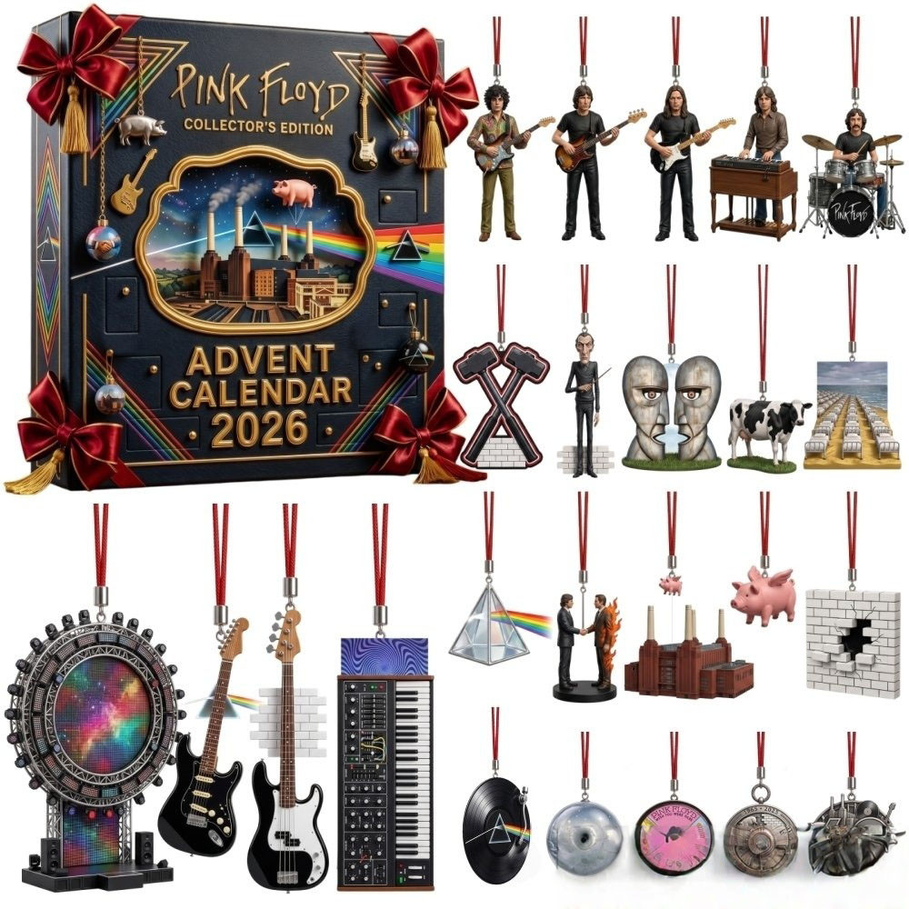 Pink Floyd Advent Calendar 2026 24 Day Xmas Countdown Gift For Music Lovers, 3D Acrylic Collectibles