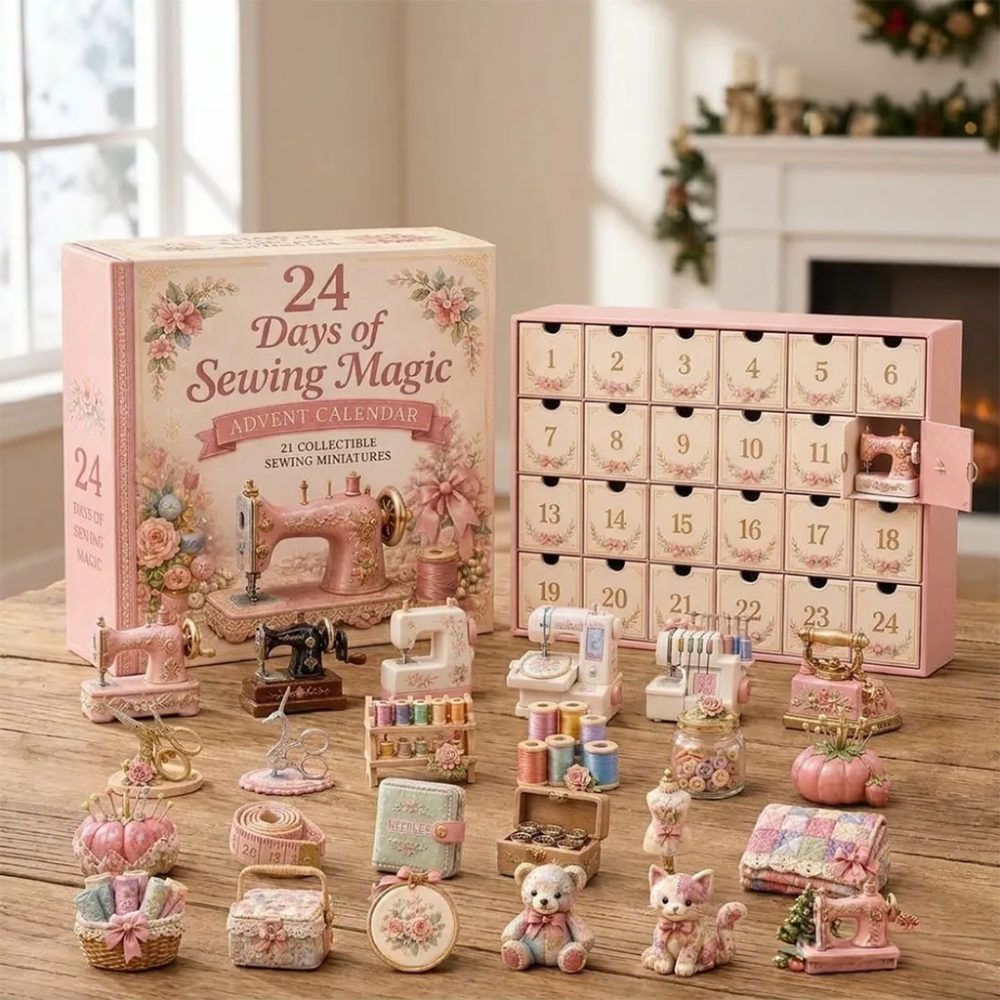 24 Days Of Sewing Magic Advent Calendar Christmas Tree Ornaments Gift For Sewing Lovers