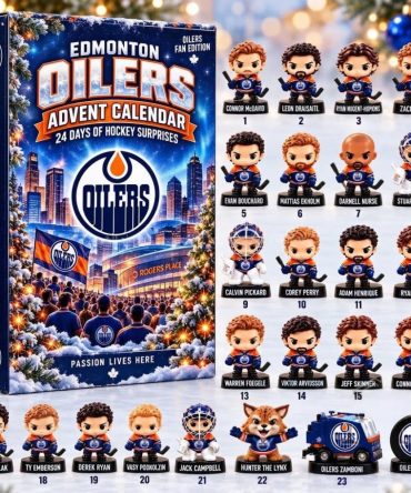 Edmonton Oilers Advent Calendar 2026 Hockey Christmas Ornaments Edmonton Oilers Merch Fan Gifts