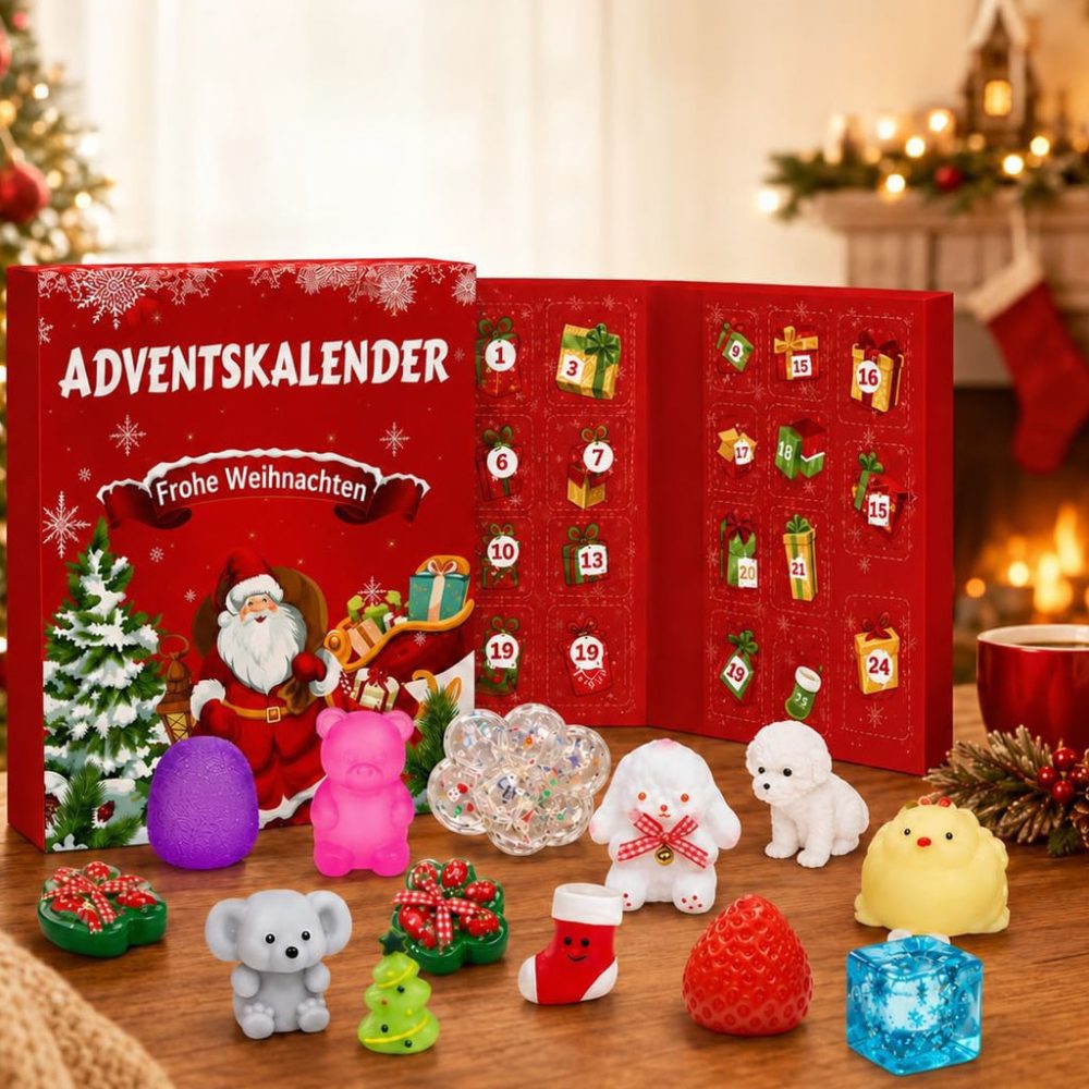 Frohe Weihnachten Advent Calendar Christmas Tree Ornaments Holiday Collectible Gift For Xmas