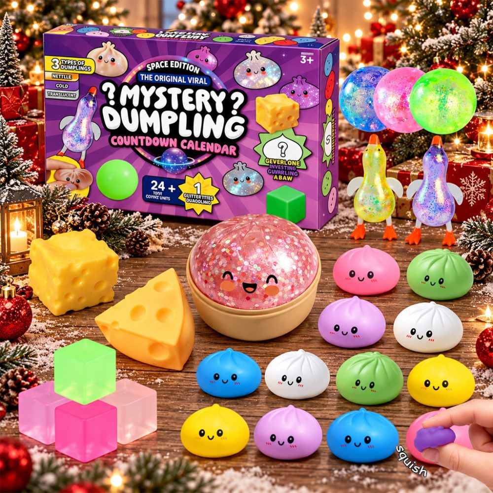 Mystery Dumpling Squishy Advent Calendar 2026 Christmas Surprise Toys Xmas Gift For Kids