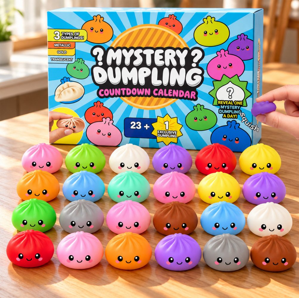 2026 Mystery Dumpling Advent Calendar Squishies Bao Bun Fidget Set Cute Christmas Gifts